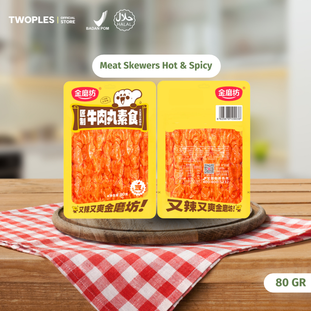 Golden Mill Craftsman Vegetarian Beef Balls Hot & Spicy - Protein olahan kedelai bentuk bakso vegeta