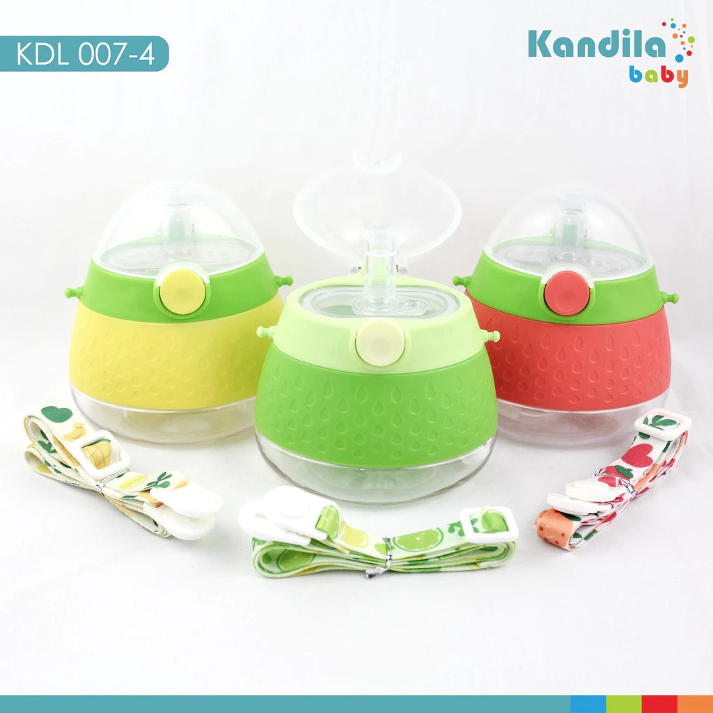 KANDILA TRITAN BOTTLE KDL 007-4 TUTUP BOTOL ANAK DENGAN TALI / BOTOL MINUM ANAK LUCU BENTUK BUAH