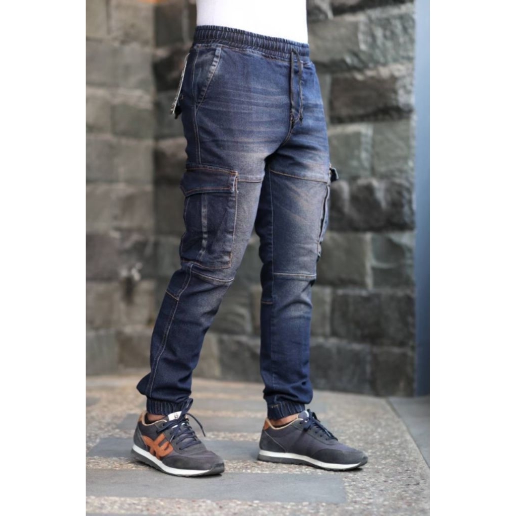 Celana Jeans Pria Jogger Cargo Motif Sobek Cakar Premium Oroginal Distro High Quality