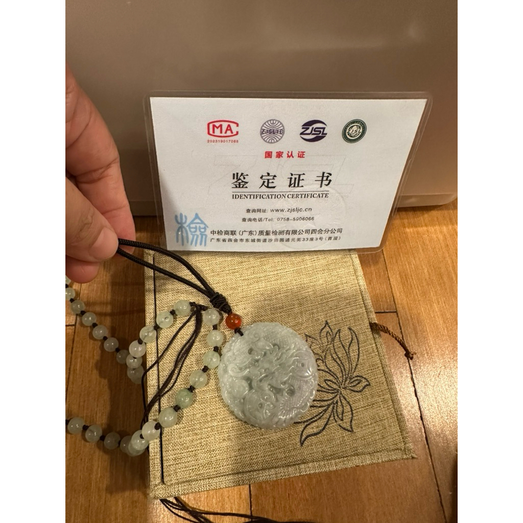 Kalung Naga Hoki Giok Hoki Premium Quality Sertifikat Cina Asli NAGA Kebahagiaan Hoki Giok Hijau