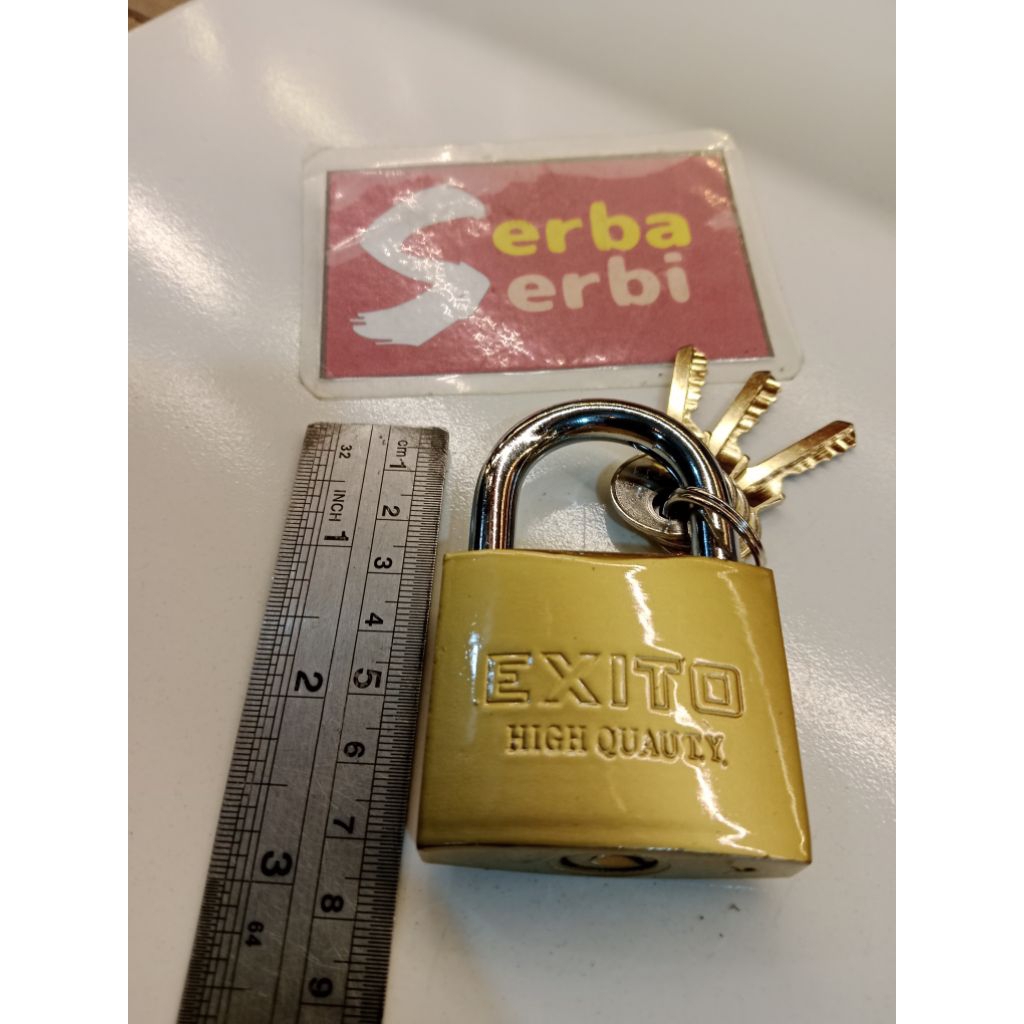 *50MM GEMBOK KUNING*Gembok cat kuningan imtation padlock 50mm