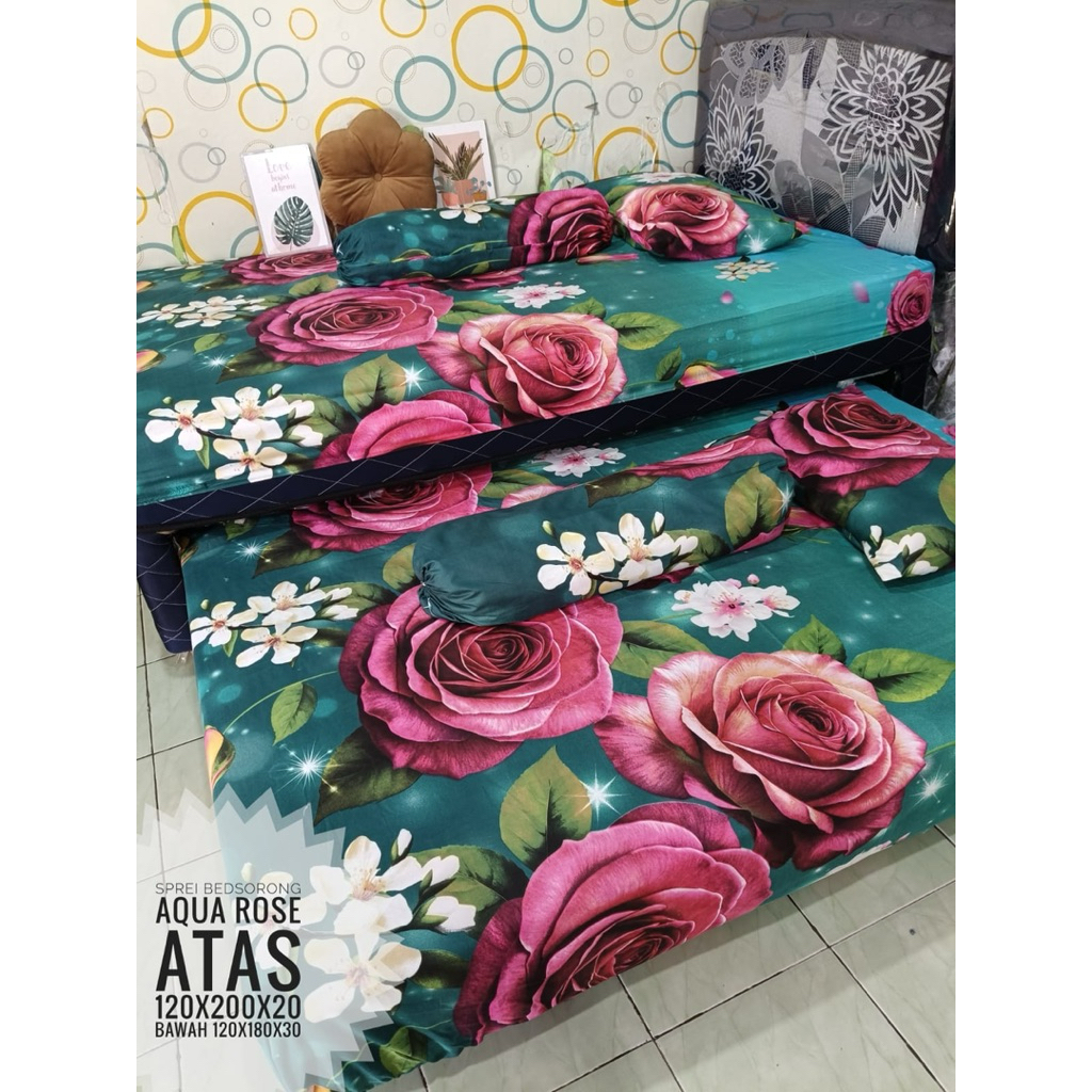 SPREI SORONG ADEM BUNGA MINIMALIS HALUS LEMBUT KATUN DISPERSE PREMIUM Sarung Bantal Guling