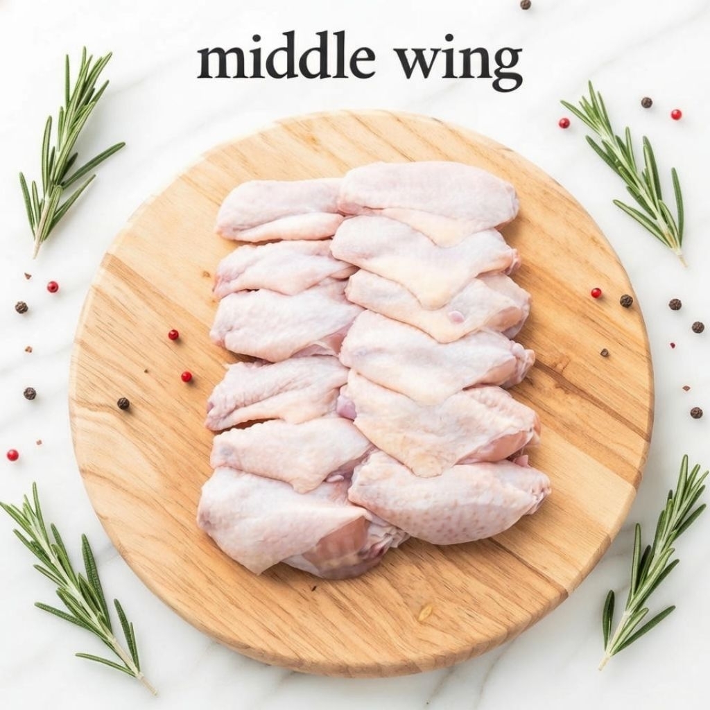 Sayap Ayam Middle Wing untuk Spicy Wing 1 Kg