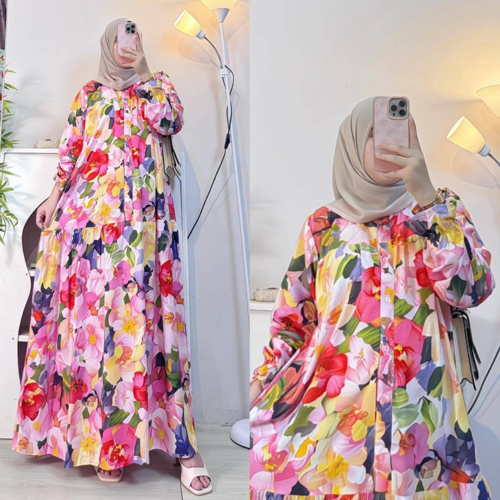 MECCA DRESS| HOMEDRESS DASTER JUMBO RAYON PREMIUM|BUMIL BUSUI FRIENDLY