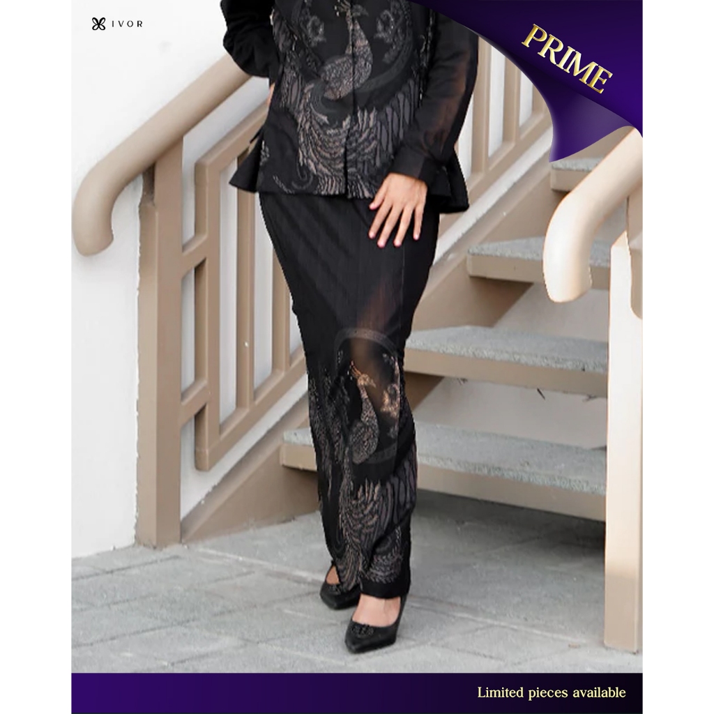 Laskala x IVOR Turangga Skirt Rok Batik Hitam Panjang