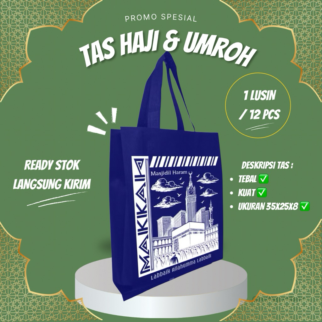 TAS SOVENIR OLEH2 UMROH & HAJI 1 LUSIN MURAH DAN TEBAL.