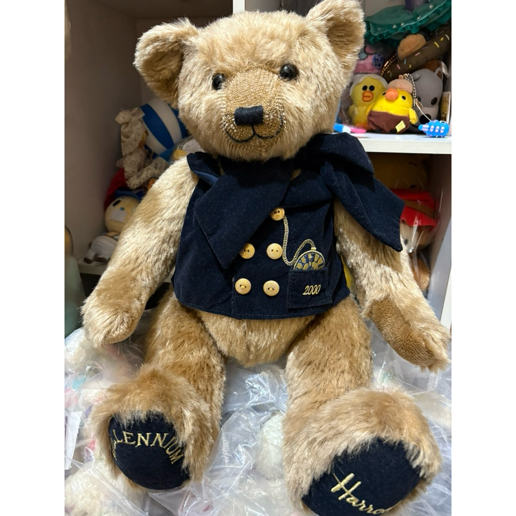 Boneka Harrods Bear Limited Millenium Edition Mohair 50cm