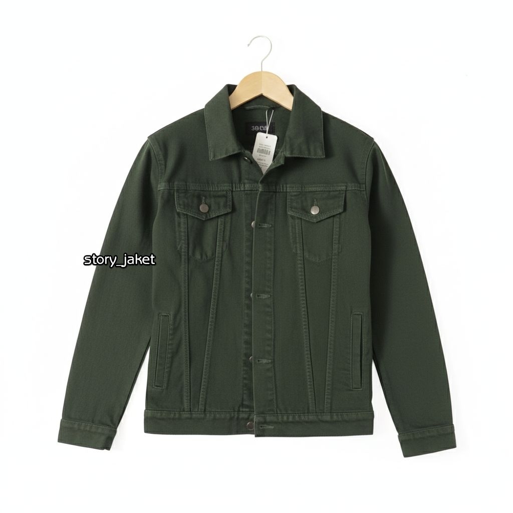 TERBARU Jaket Jeans Biowash Biru Tua Pria Premium / Jaket Jeans Wanita Oversize Biowash Premium