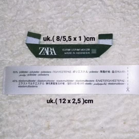 tag zara size wash misc label set