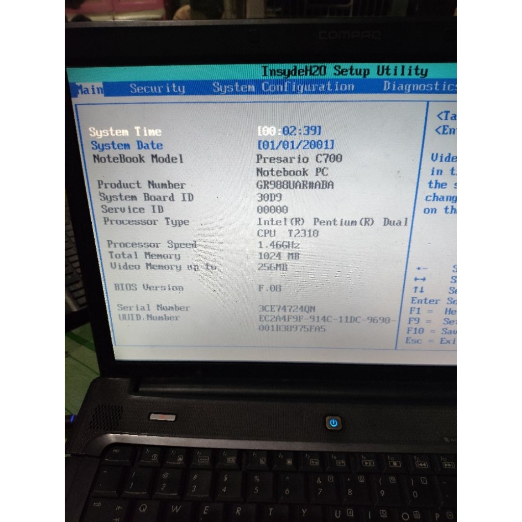 Motherboard Mainboard Mesin Laptop Compaq Presario C700