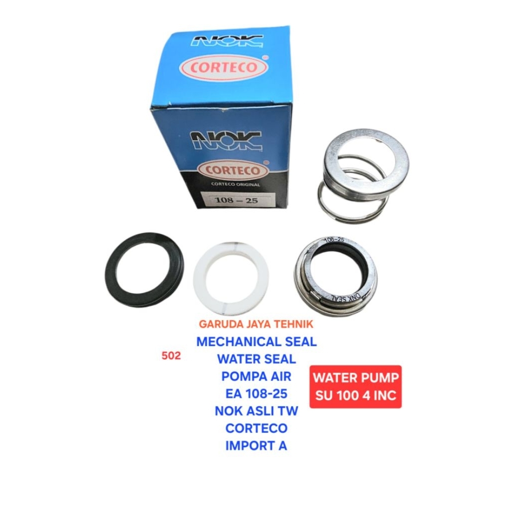 Mechanical seal water seal pompa air SU100 SU 100 108-25 NOK CORTECO asli TW import A. (502)