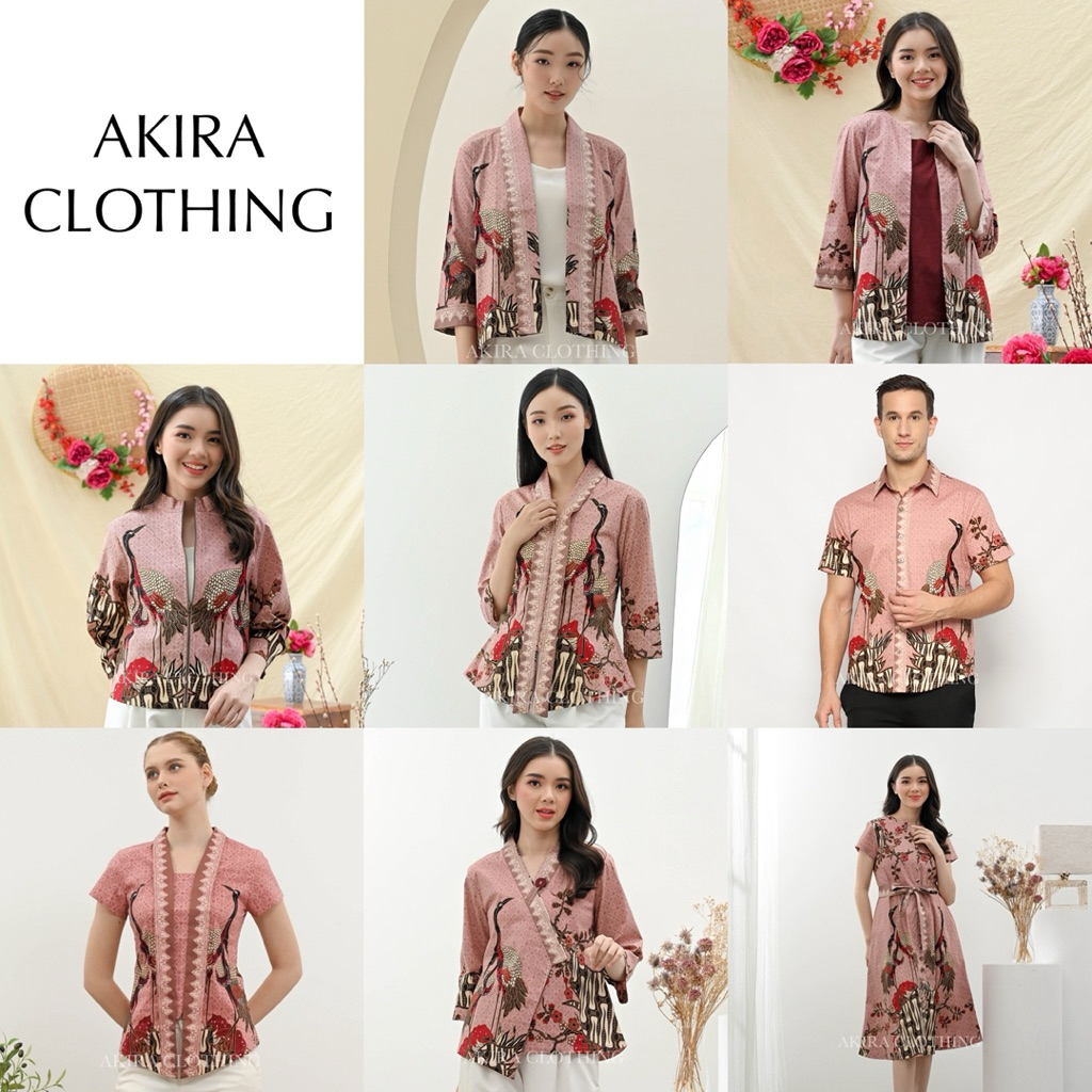Atasan Batik Wanita Modern [Pink JCO] - Batik Couple - Batik Seragam - Dress Batik - Batik Seragam -