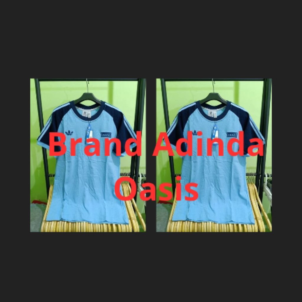 Kaos / Tshirt Warna Kombinasi Biru Muda & Navy