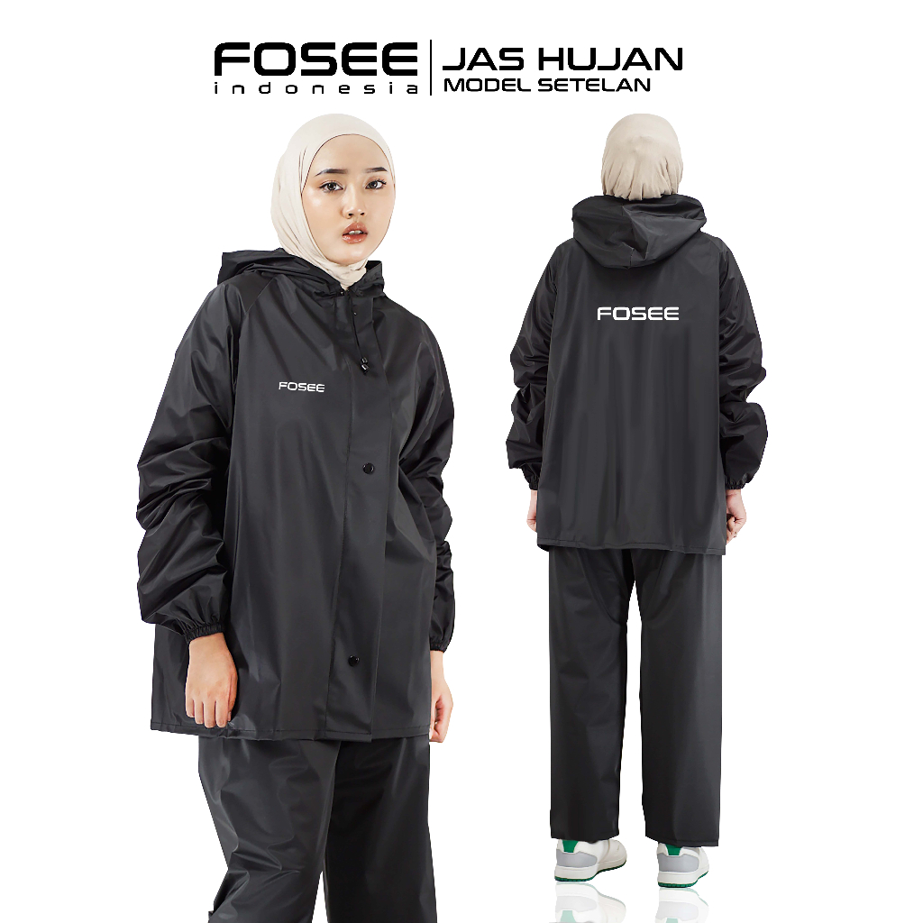 JAS HUJAN MODEL SETELAN ATASAN DAN BAWAHAN PRIA WANITA DEWASA BAHAN PVC WATERPROOF TEBAL ANTI REMBES