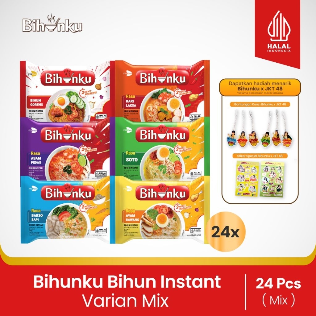 BUNDLING BIHUNKU X JKT48 MIX VARIAN 24 PCS GRATIS MERCHANDISE JKT48