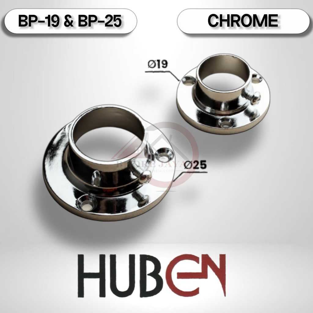 BRACKET PIPA TOPI HUBEN BP-25 (1 INCH ) BRAKET PIPA TOPI LEMARI