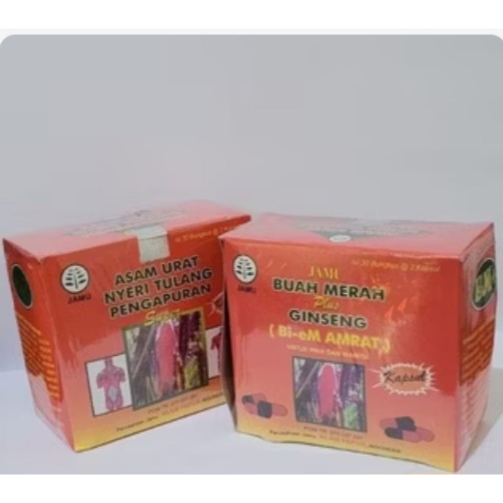 KAPSUL BUAH MERAH PLUS GINSENG (BI.eMAMRAT) KAPSUL ASAM URAT