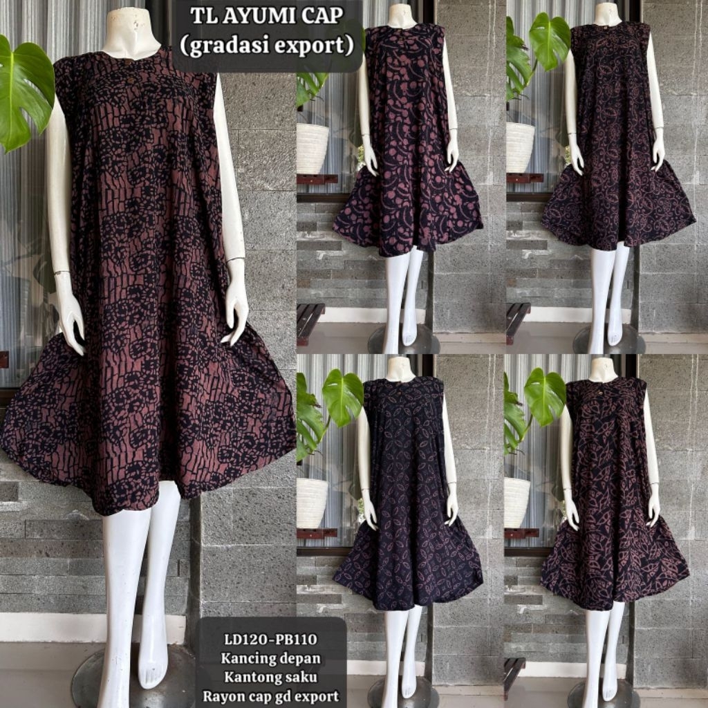 Daster Pendek Tanpa Lengan/Daster Cap