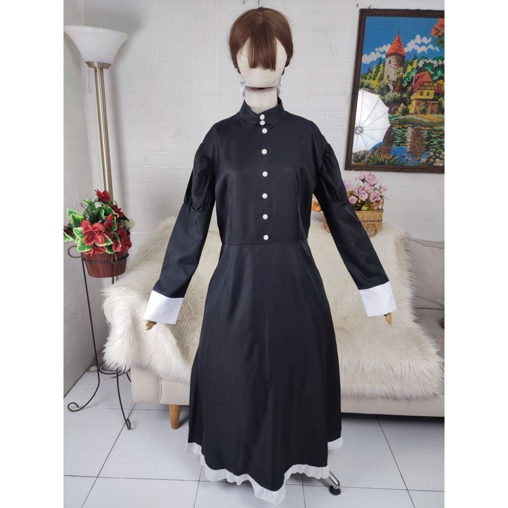 kostum cosplay maid panjang dress maid kostum maid