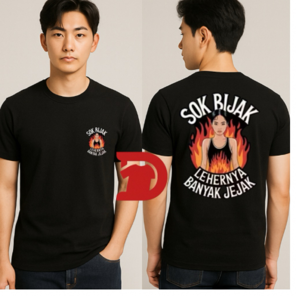 Kaos kata kata Sok Bijak Lehernya Banyak Jejak - Tshirt sablon Costum uniseks