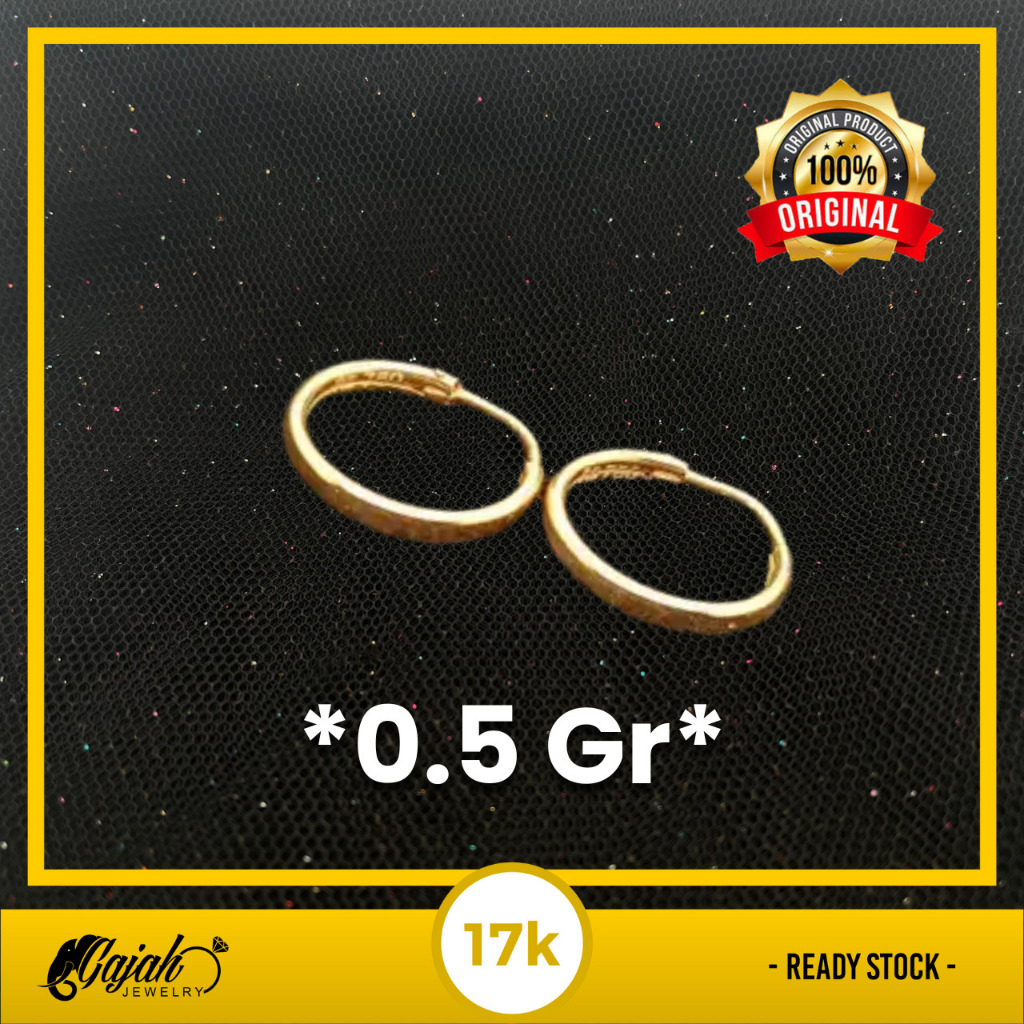 Anting Jipsi Emas 17K - Toko Emas Gajah - 0.5 Gram 861