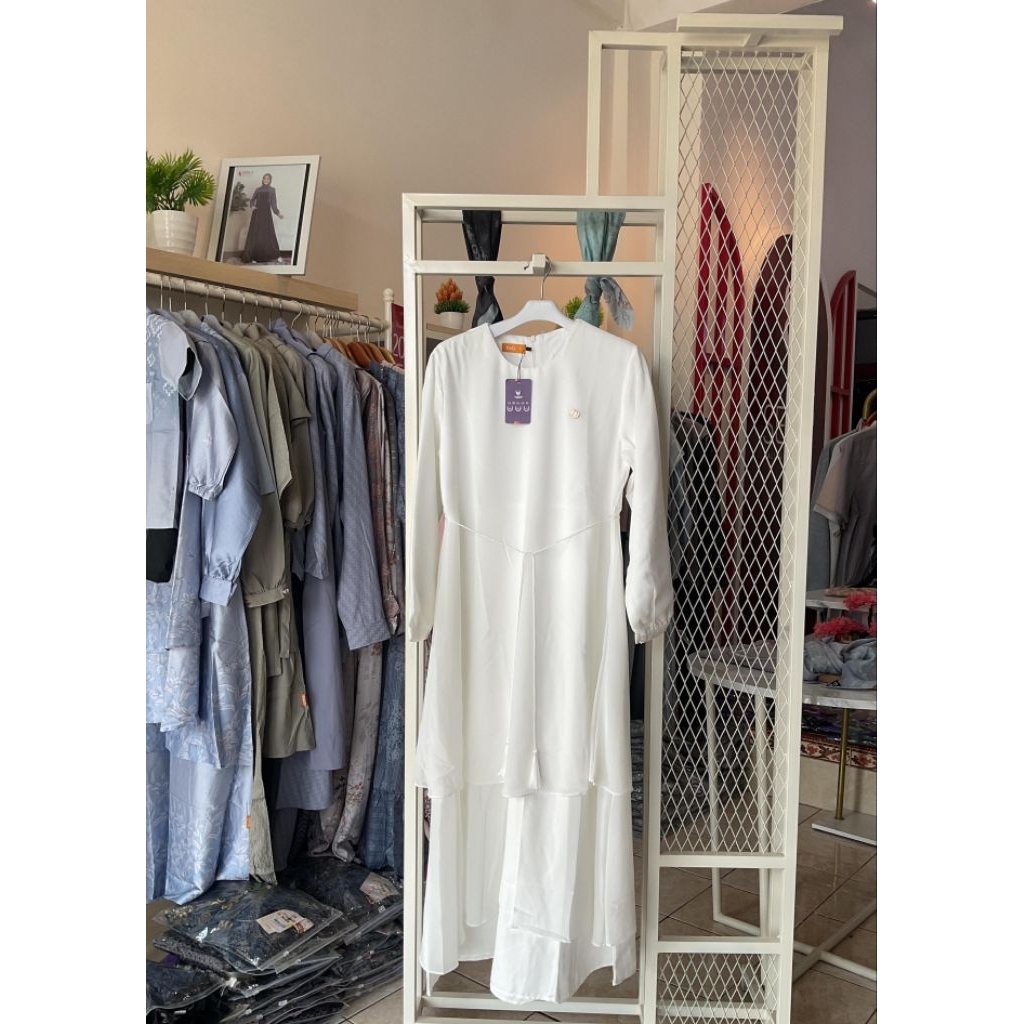 GAMIS NIBRAS PUTIH DANDIA_GAMIS PUTIH NIBRAS TERBARU/ GAMIS IHROM/ GAMIS PUTIH UMROH