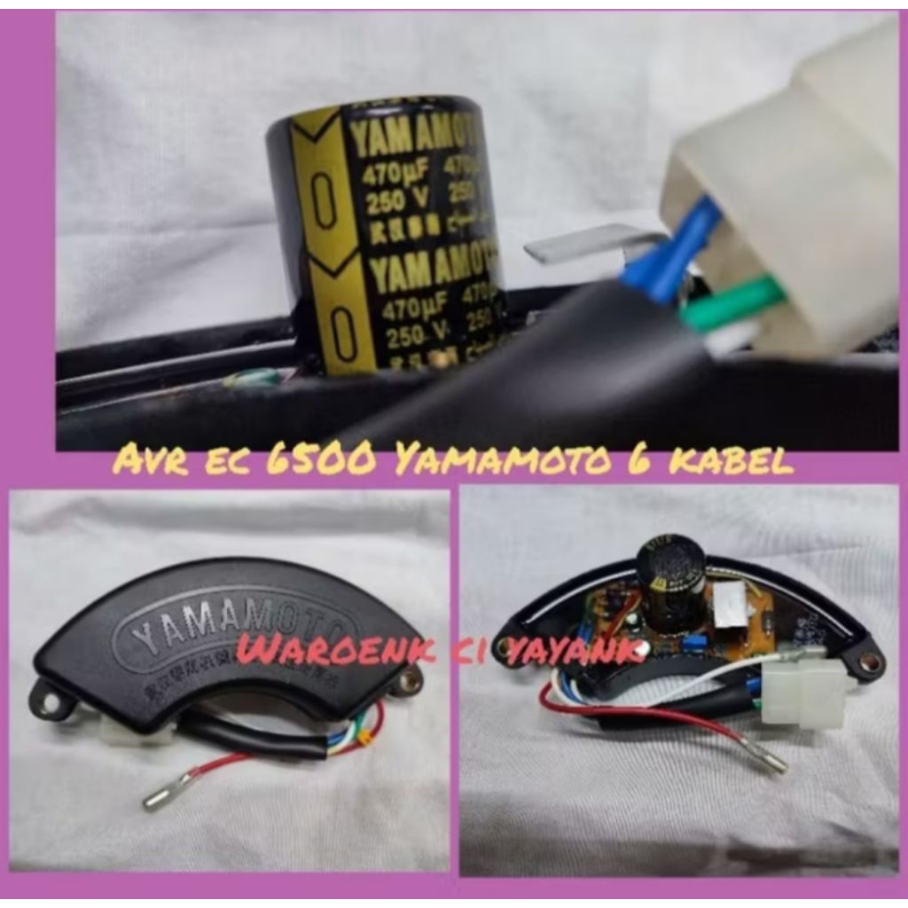 Avr Yamamoto Oval alumunium 250 v 470 uf genset 5000 - 8000 Watt 1 phase original