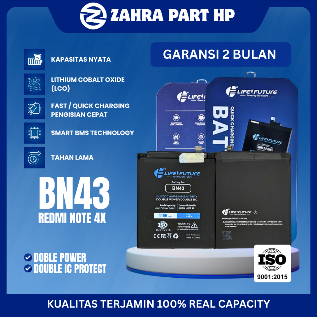 BATERAI BN43/RM NOTE 4X LF LIFE FUTURE QUICK CHARGING