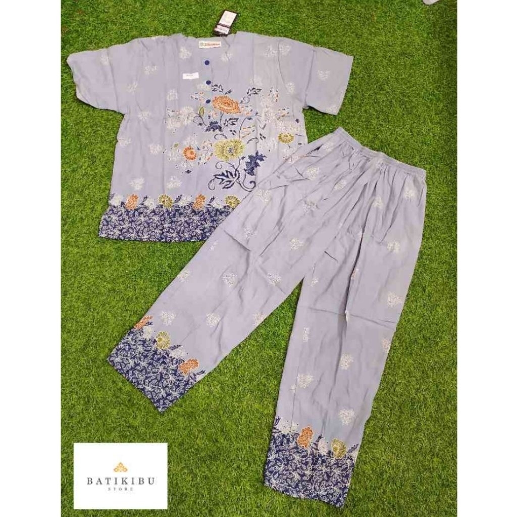 Setelan Celana Panjang Lengan Pendek Sekar Mekar Unggul Jaya [ XL/ Extra Jumbo]