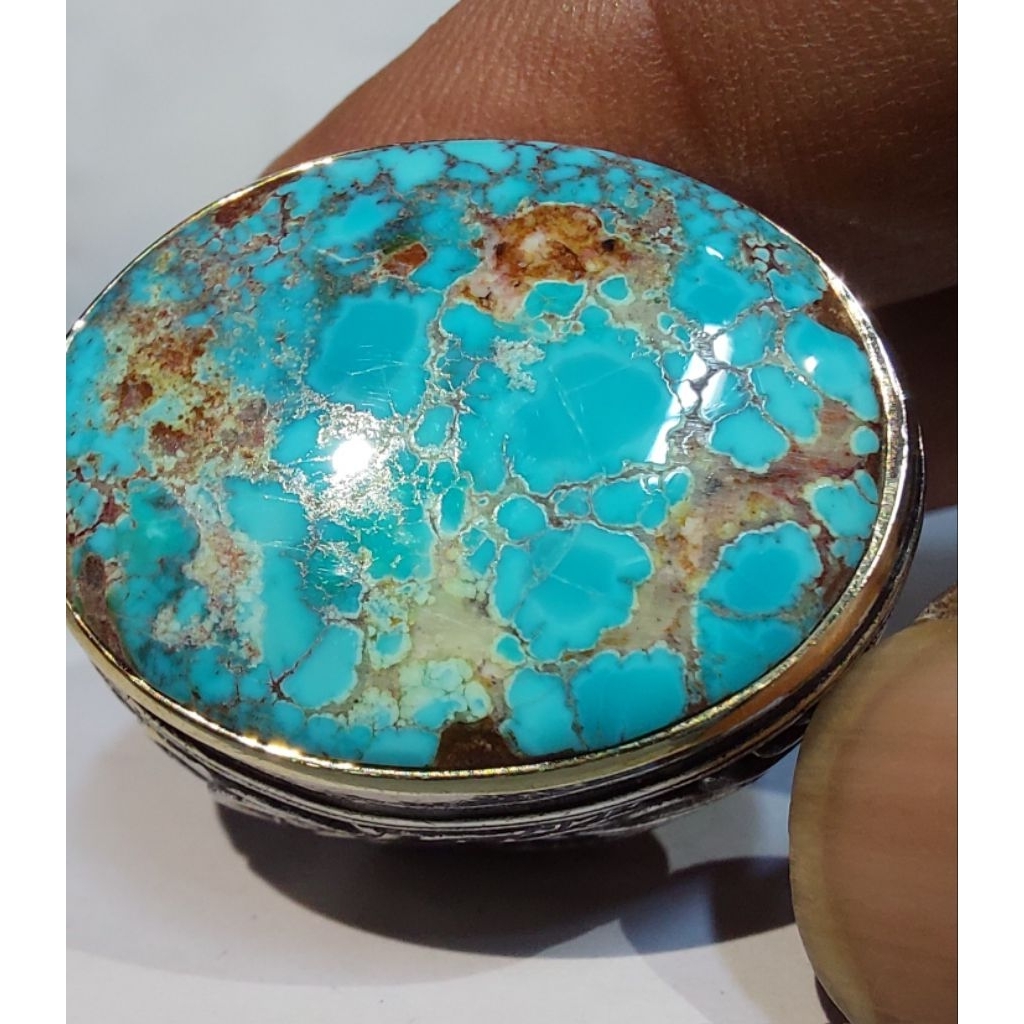 PIRUS PERSIA BIRU LAUT GRADASI EST DIM 27x21,5x7 RING 9,5