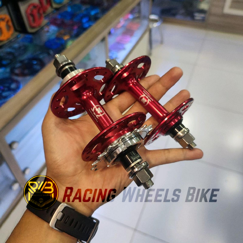 Novatec Hub Freehub Fixie Ready 32 dan 36 Hole Single Gear 16T Red