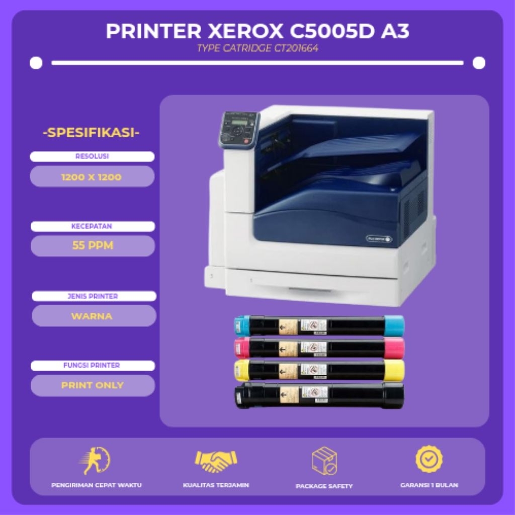 Fuji Xerox DocuPrint C5005d A3 Color Laser Printer - Cepat & Tajam, Cocok untuk Percetakan & Kantor