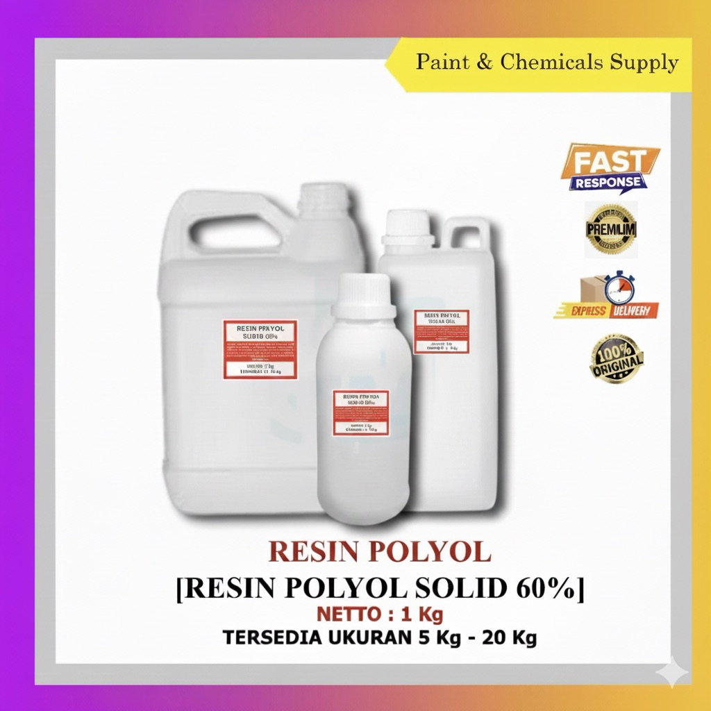 RESIN PU SOLID 60 / POLYOL / RESIN POLYURETHANE / RESIN PU BENING / PU CLEAR ( 1Kg )