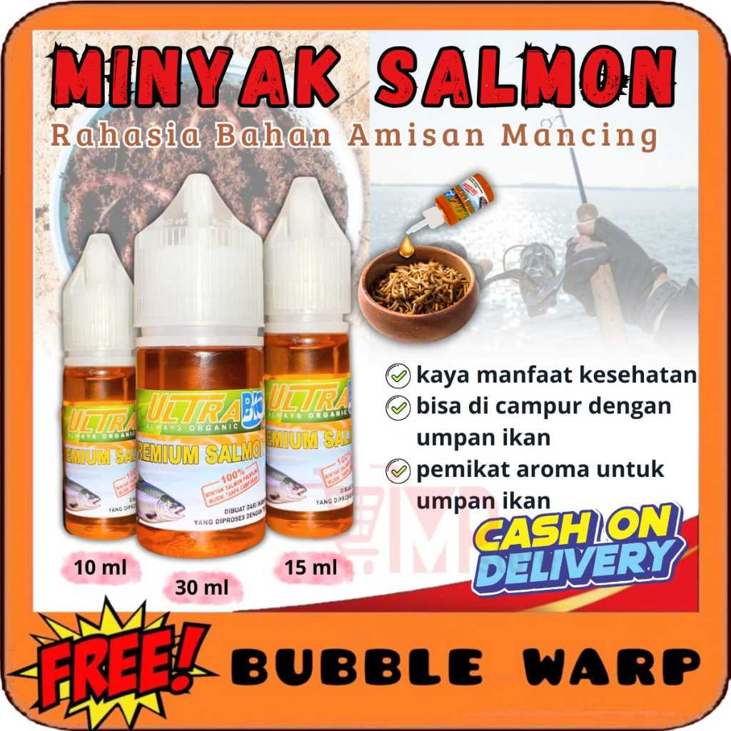 CAMPURAN UMPAN PANCING SALMON OIL PREMIUM - Attractant Perangsang Ikan Air Tawar Super Ampuh