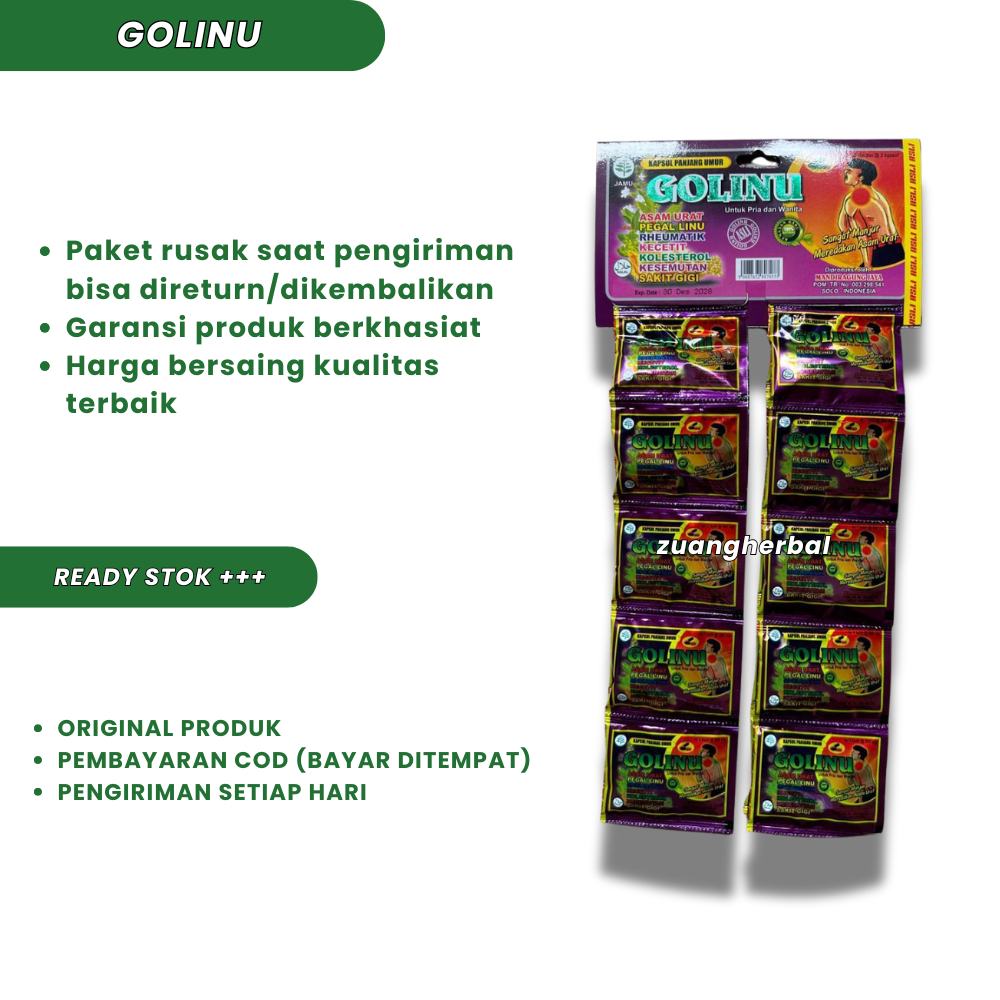 Kapsul Herbal Pegal Linu Golinu Original 100% Ampuh