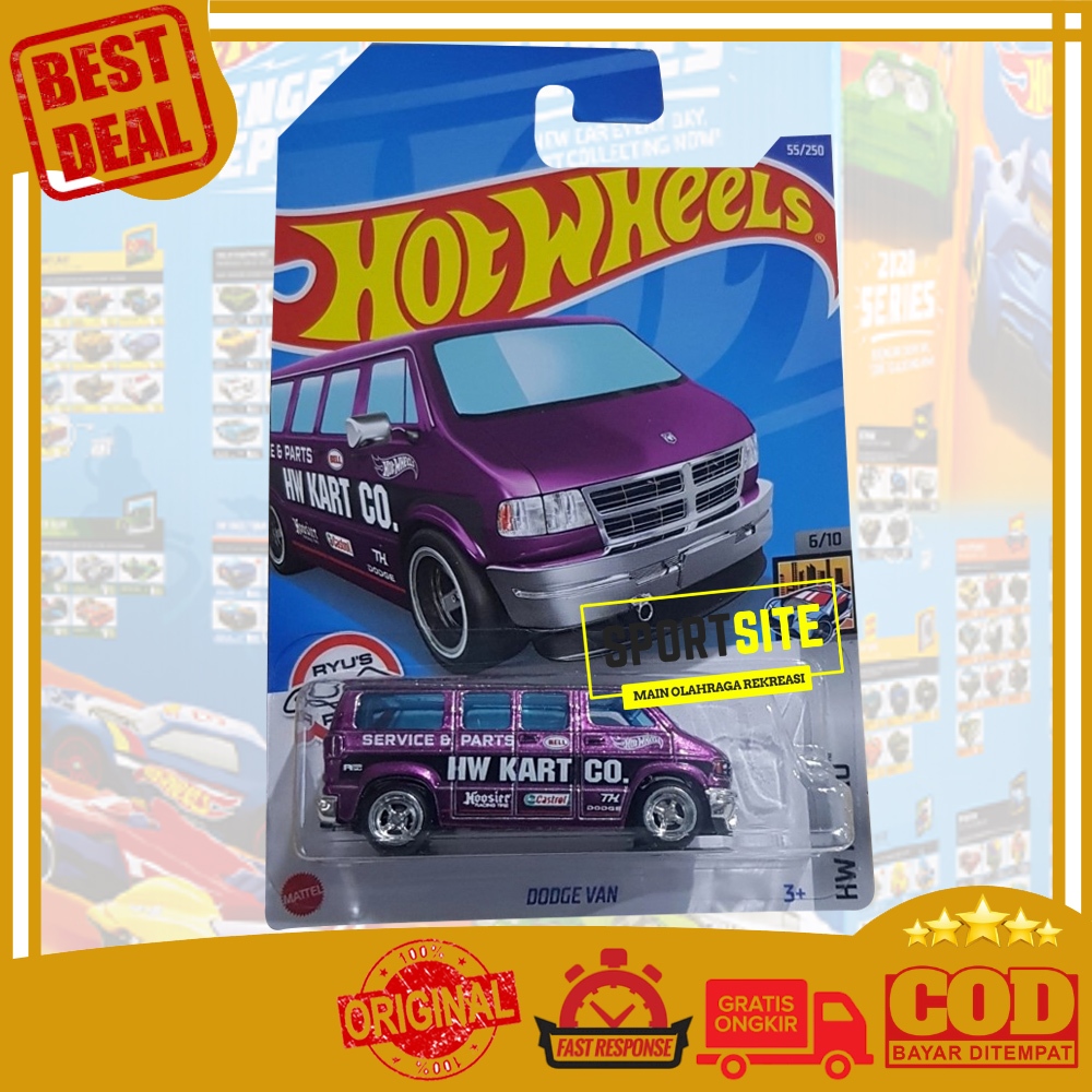 Hot Wheels Dodge Van Ungu Super Treasure Hunt HW Kart Diecast Mainan Anak Mobil Mobilan Original Mat