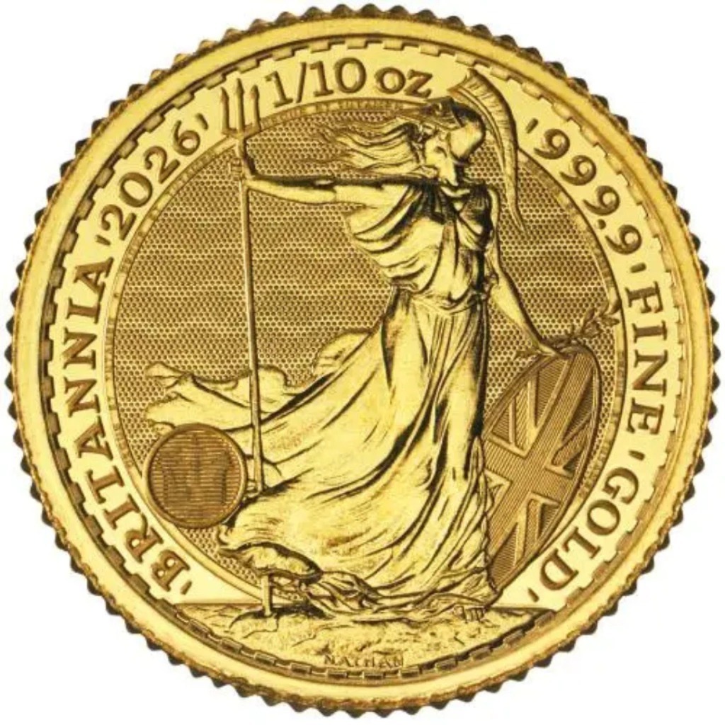 Koin Emas Gold Britannia 2026 | Gold Coin 0.1 - 025 - 0.5 Fine Gold 9999 - 100% Original