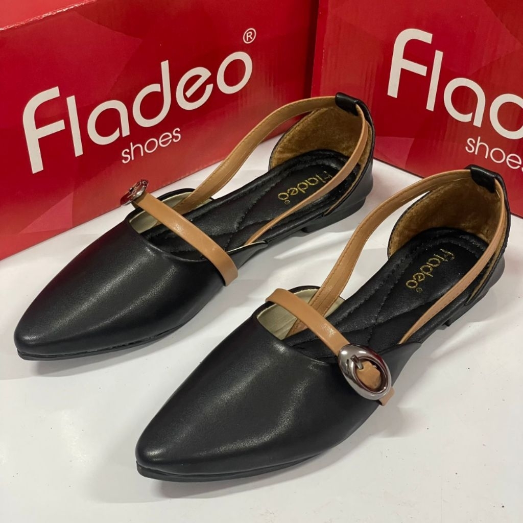 Flatshoes wanita Terbaru Fladeo Q014 Grade ORI Tali Berkualitas