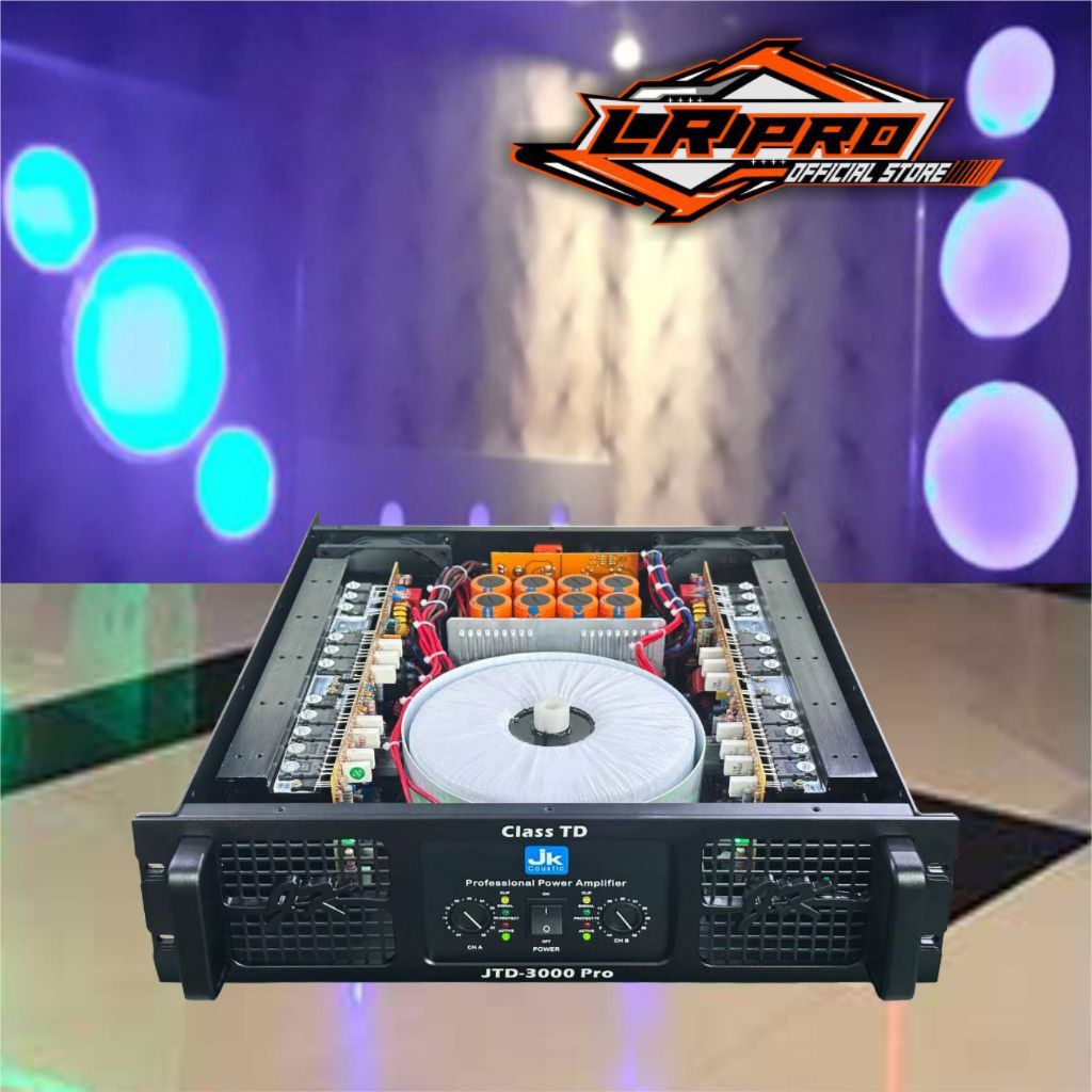 Power Amplifier Class TD Jk coustic JTD 3000 Pro 2x3000 watt 8Ohm