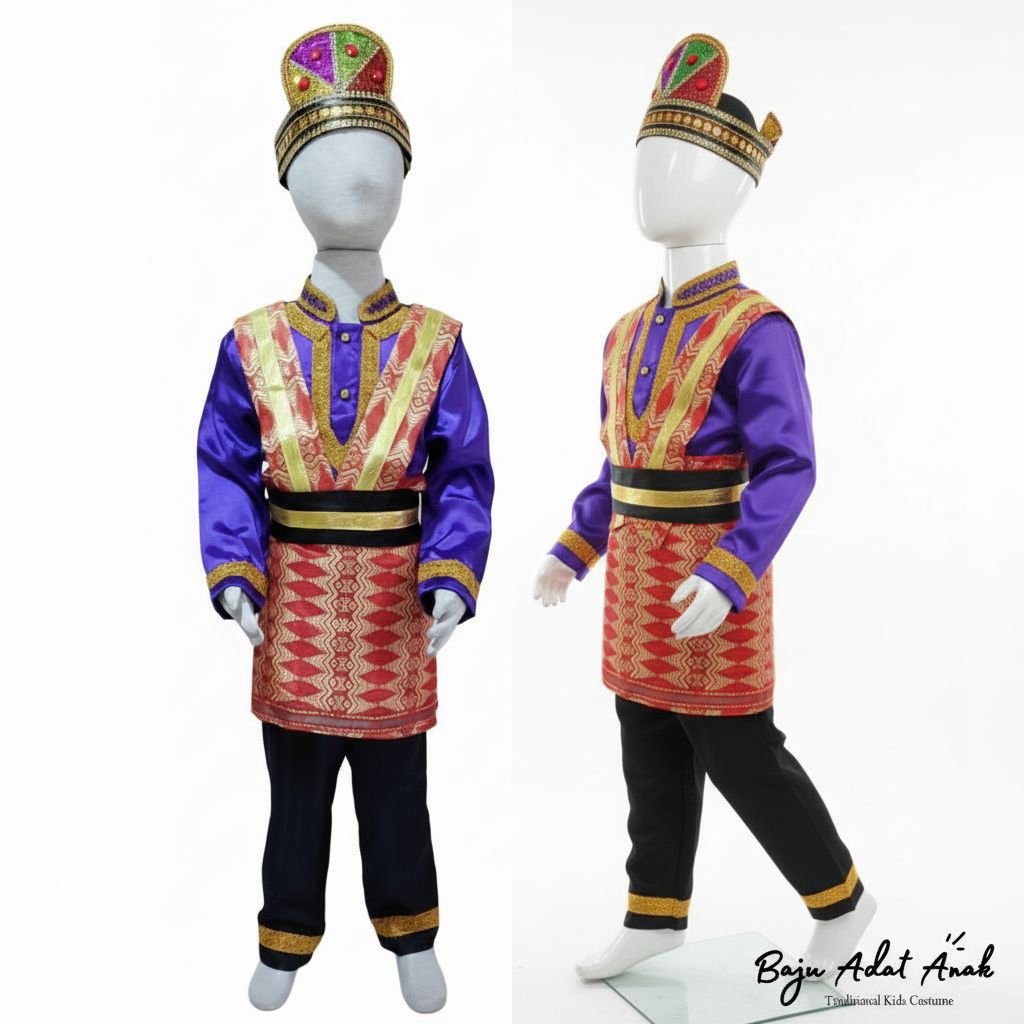 BAJU ADAT ACEH ANAK LAKI-LAKI | BAJU ADAT ACEH TARI SAMAN ANAK PEREMPUAN | ADAT ACEH ANAK | KOSTUM T