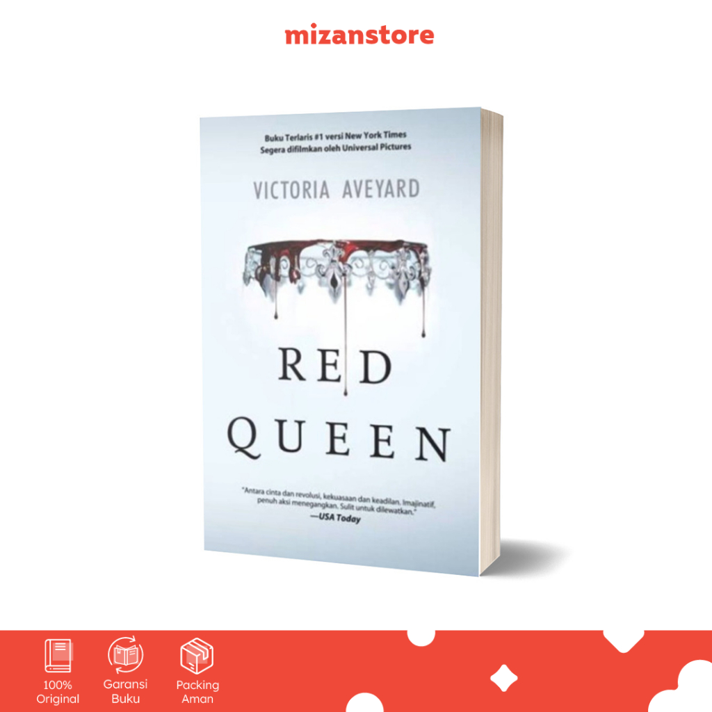 Novel Red Queen 1 Red Queen - Victoria Aveyard - Fantasi Terjemahan Bahasa Indonesia - Mizan Jakarta