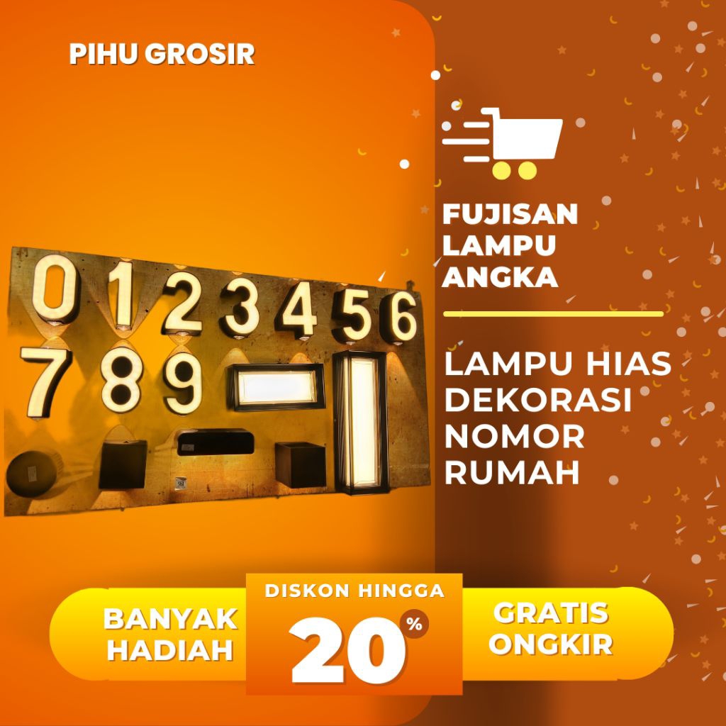 fujisan lampu nomor rumah