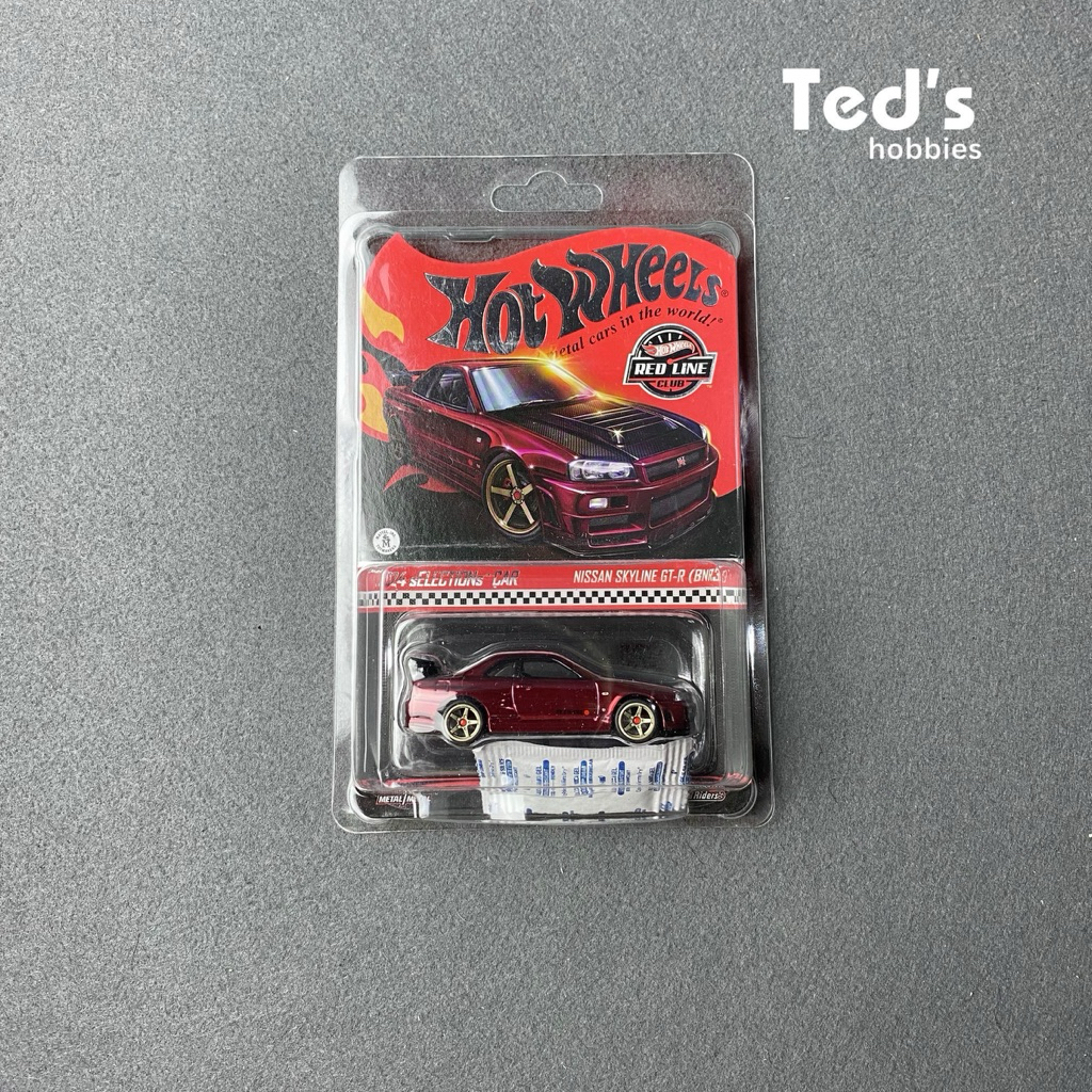 Hotwheels Red Line Club Nissan Skyline GT-R (BNR34) Oxblood Red RLC GTR R34 Merah