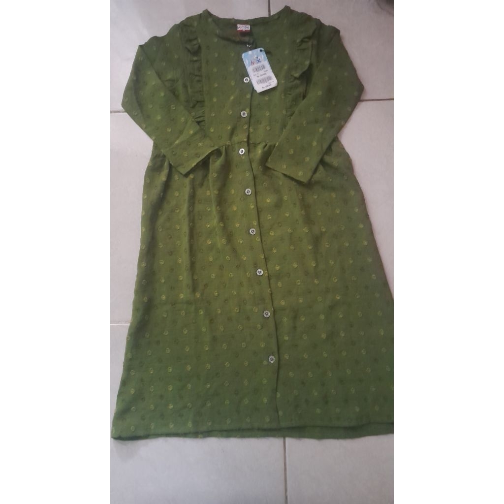 Gamis Anak Bahan Crincle Pompom, adem dan jatuh