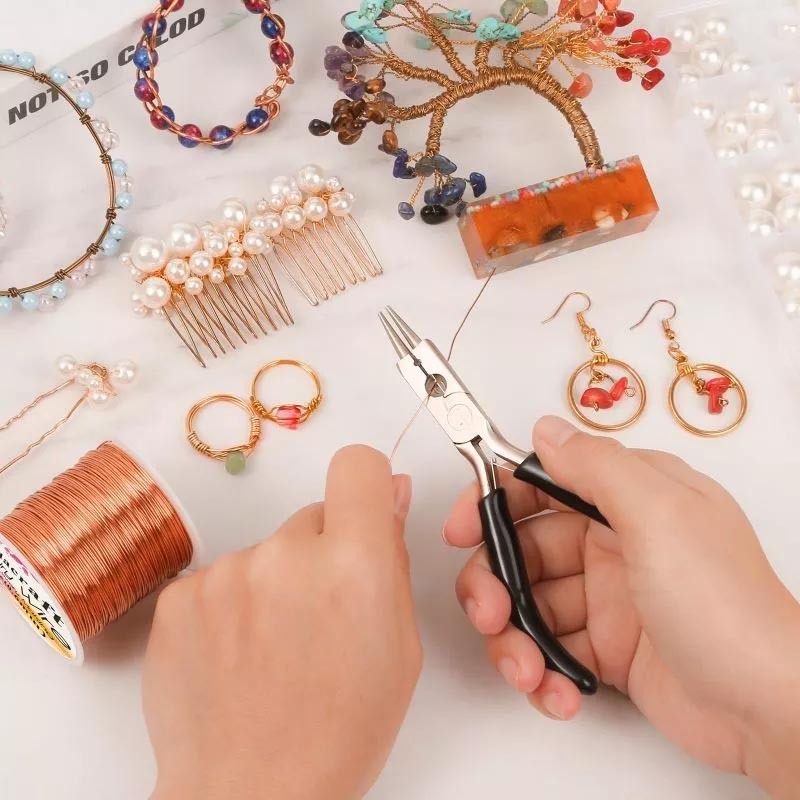 100M  0.3mm Gulungan Kawat Tembaga Warna Emas Silver Ukuran Untuk Membuat Perhiasan Diy