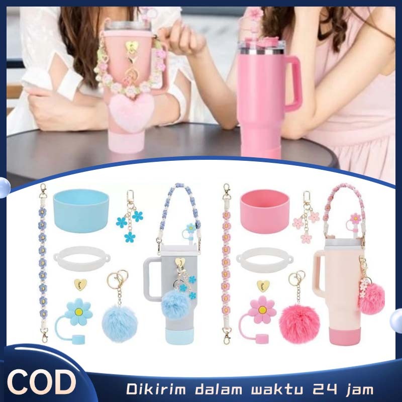 1set Tumbler Accessories Set Aksesoris Tumbler Lucu Tumbler Accessories Set Aksesoris Cangkir Stanle