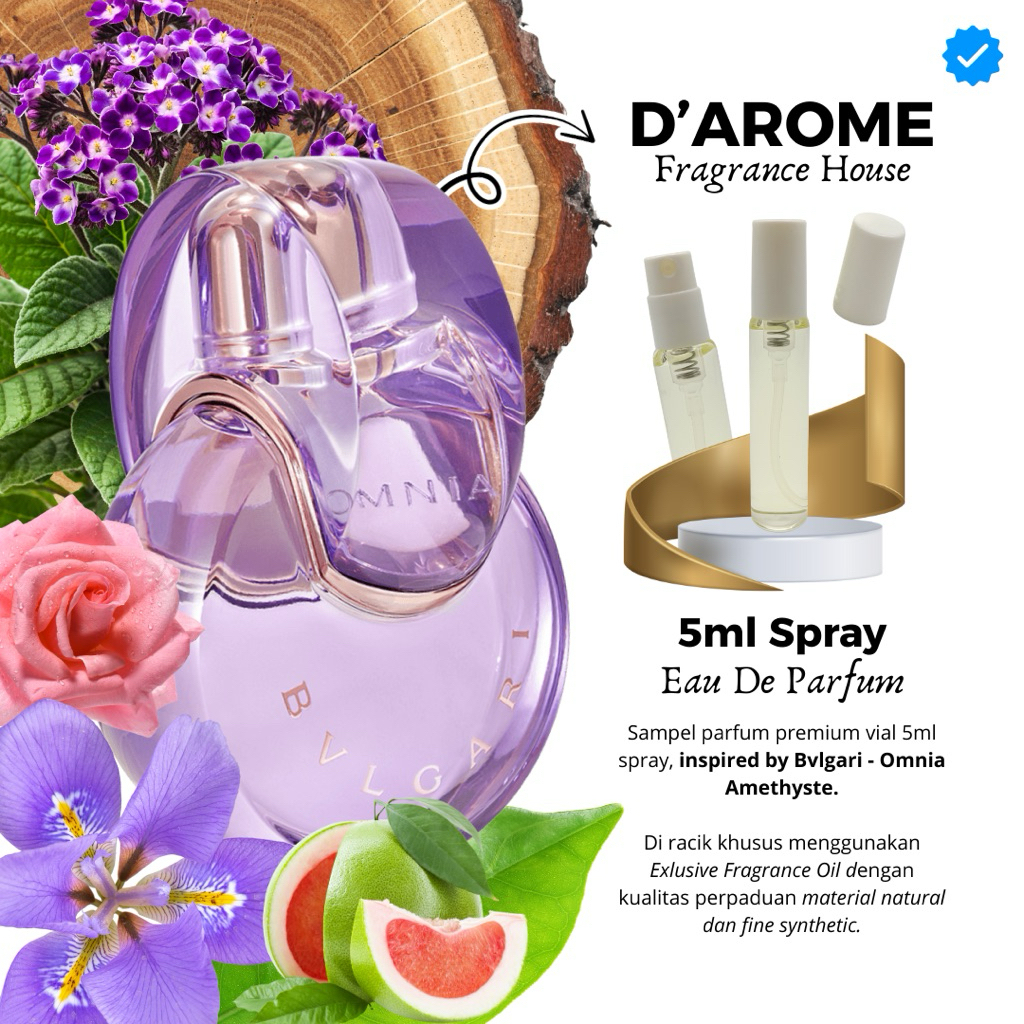 PARFUM PREMIUM VIAL MINI SPRAY INSPIRED BY BVLGARI - OMNIA AMETHYSTE