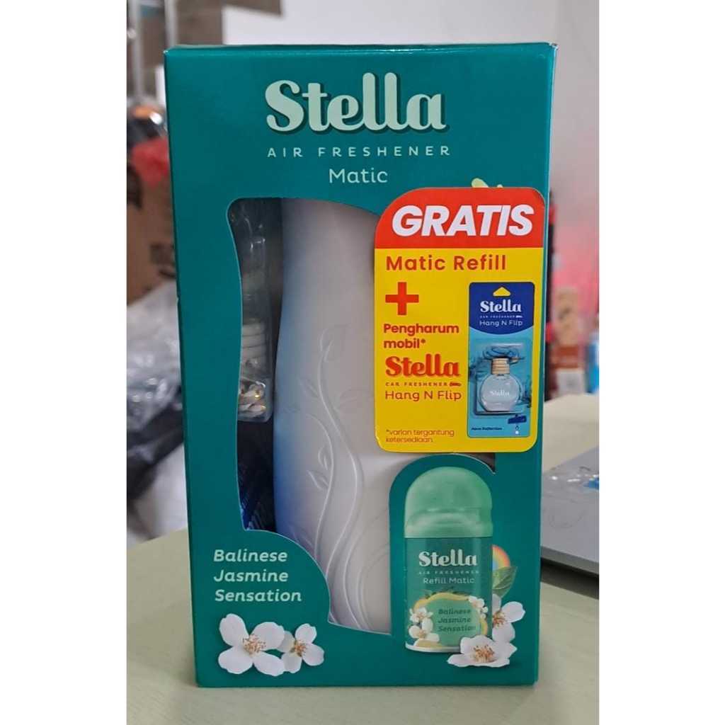[ set alat+refill ] Stella Matic Box free pewangi mobil hang n flip / pewangi otomatis semprot