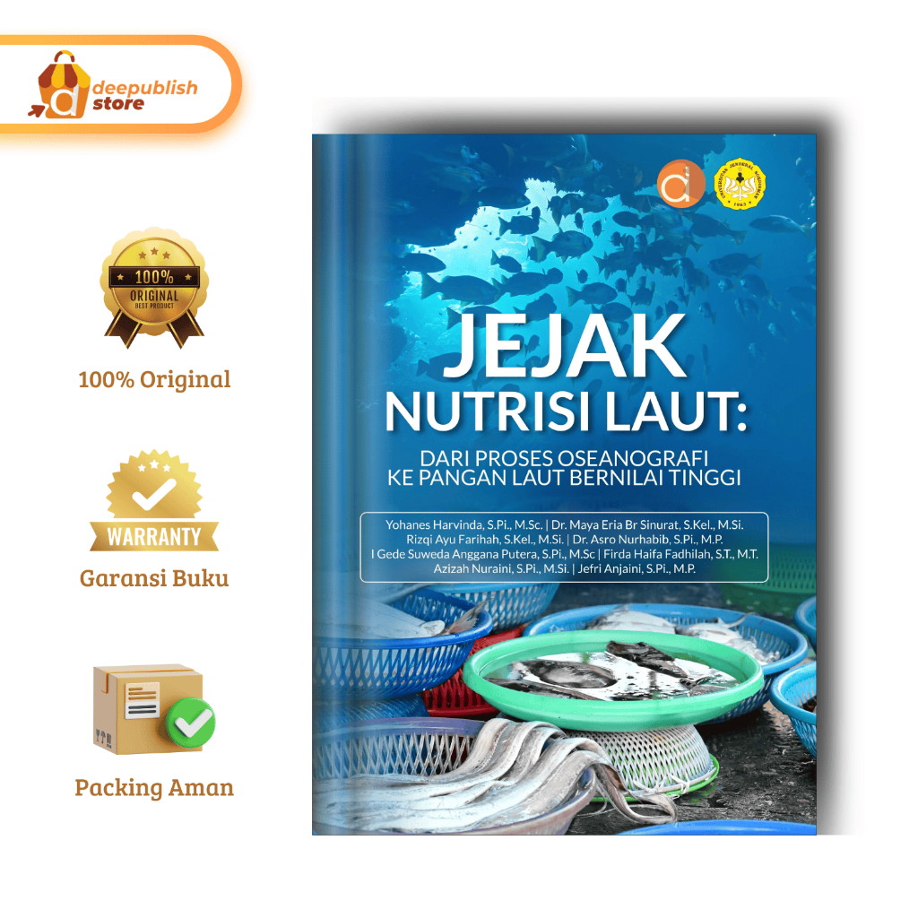 Deepublish | Buku Jejak Nutrisi Laut: Dari Proses Oseanografi Ke Pangan Laut Bernilai Tinggi