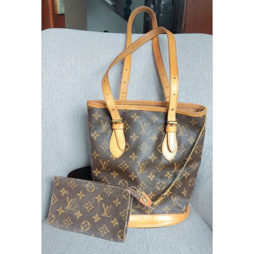 Tas LV Louis Vuitton Bucket Shoulder Bag vintage authentic